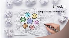  Presentation with solution - Presentation design consisting of searching for effective solution mixed background and a  colored foreground