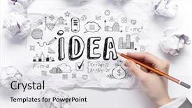  Presentation with solution - Cool new PPT theme with searching for effective solution mixed backdrop and a light gray colored foreground