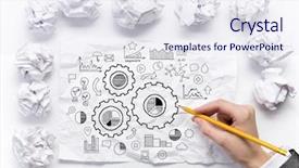  Presentation with solution - Colorful theme enhanced with searching for effective solution mixed backdrop and a  colored foreground