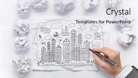  Presentation with solution - Cool new presentation with searching for effective solution mixed backdrop and a light gray colored foreground