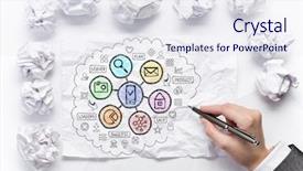  Presentation with solution - Theme having searching for effective solution mixed background and a sky blue colored foreground