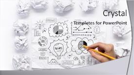  Presentation with solution - Colorful slide deck enhanced with searching for effective solution mixed backdrop and a sky blue colored foreground