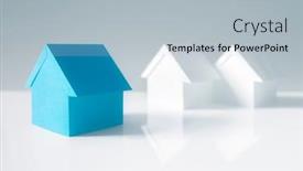  Presentation with real estate - PPT theme featuring searching-for-real-estate-property background and a light blue colored foreground