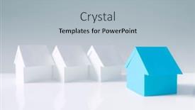  Presentation with real estate - PPT theme consisting of searching-for-real-estate-property background and a light gray colored foreground