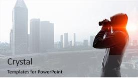  Presentation with bad - PPT theme consisting of searching for victim mixed media background and a  colored foreground