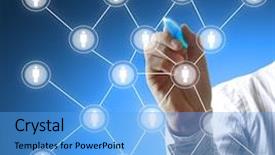  Presentation with structure - PPT layouts having searching information - drawing social network structure background and a  colored foreground