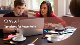  Presentation with information - PPT theme having searching information background and a  colored foreground