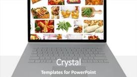  Presentation with chinese food - Slide deck with searching internet for chinese food background and a gray colored foreground