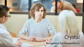  Presentation with reasons - Presentation design having searching job in their company background and a  colored foreground