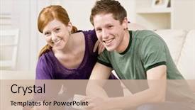  Presentation with classified - PPT theme consisting of searching through classified ads background and a soft green colored foreground