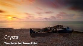  Presentation with black sea - PPT layouts enhanced with seascape at sunrise black sea background and a tawny brown colored foreground