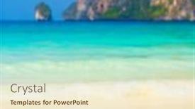  Presentation with divine - Beautiful theme featuring seascape divine idyllic image backdrop and a cream colored foreground