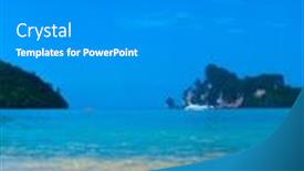  Presentation with divine - PPT layouts with seascape divine paradise blue background and a gray colored foreground