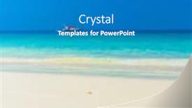  Presentation with divine - Theme having seascape divine tropical symbol background and a gray colored foreground