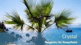  Presentation with sailing - Beautiful presentation featuring seascape-image-of-people backdrop and a teal colored foreground