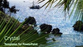  Presentation with sailing - Presentation design having seascape-image-of-people background and a tawny brown colored foreground