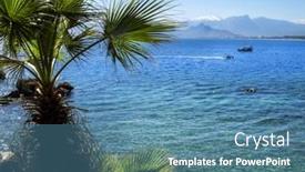  Presentation with sailing - Colorful presentation theme enhanced with seascape-image-of-people backdrop and a teal colored foreground