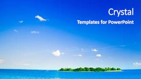  Presentation with island resort - Cool new slide set with seascape island resort backdrop and a dark gray colored foreground