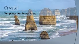  Presentation with sea port - Presentation having seascape-of-the-twelve-apostles background and a  colored foreground