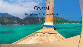  Presentation with serenity - Presentation enhanced with seascape serenity front view background and a teal colored foreground