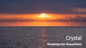  Presentation with hidden - Beautiful slide set featuring seascape with a beautiful sunrise backdrop and a dark gray colored foreground