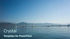  Presentation with blue water - PPT layouts having seascape-with-calm-blue-water background and a ocean colored foreground