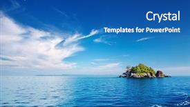  Presentation with thailand - PPT theme with seascape with small island trat background and a ocean colored foreground