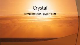  Presentation with ocean - Colorful slide deck enhanced with seascapes - orange sun at ocean seascape backdrop and a blonde colored foreground