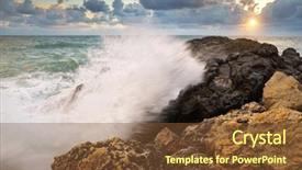  Presentation with storm - Amazing presentation having seascapes - storm seascape nature composition sea backdrop and a tawny brown colored foreground