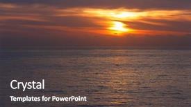  Presentation with reflection - PPT layouts with seascapes - sunrise at ocean seascape background and a tawny brown colored foreground