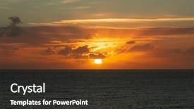  Presentation with ocean - Theme having seascapes - sunset at ocean seascape background and a dark gray colored foreground