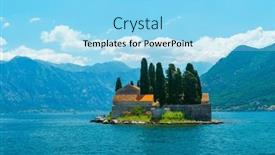  Presentation with kotor montenegro - PPT theme with seascapes-the-island-with-catholic background and a arctic colored foreground