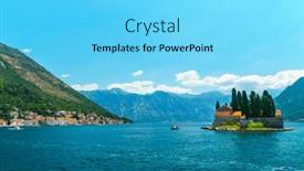  Presentation with kotor montenegro - Theme consisting of seascapes-the-island-with-catholic background and a light blue colored foreground