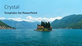  Presentation with kotor montenegro - Presentation having seascapes-the-island-with-catholic background and a arctic colored foreground