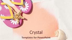  Presentation with beach - Theme with seashells invitation - beach background with copyspace background and a lemonade colored foreground