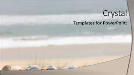  Presentation with seashell - Audience pleasing slide deck consisting of seashells invitation - seashell background with space backdrop and a light gray colored foreground