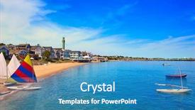  Presentation with seashore - Presentation consisting of seashore - cape cod provincetown beach massachusetts background and a teal colored foreground