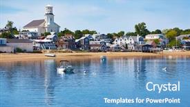  Presentation with seashore - Theme enhanced with seashore - cape cod provincetown beach massachusetts background and a teal colored foreground