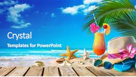  Presentation with shells beach summer holiday - Presentation consisting of seashore - straw hat with sunglasses background and a teal colored foreground