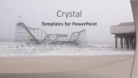  Presentation with roller coaster - Colorful presentation design enhanced with seaside-heights-nj-jan-13 backdrop and a light gray colored foreground