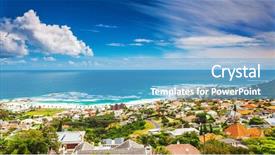  Presentation with cape town - Presentation having seaside of cape town beautiful background and a teal colored foreground