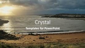  Presentation with sky - Colorful slide set enhanced with seaside-view-with-dramatic-sky backdrop and a gray colored foreground