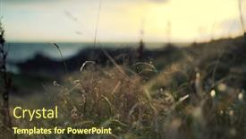  Presentation with sky - Slide set featuring seaside-view-with-dramatic-sky background and a tawny brown colored foreground