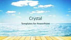  Presentation with bridge - PPT layouts with seaside wooden bridge with beautiful background and a cool aqua colored foreground