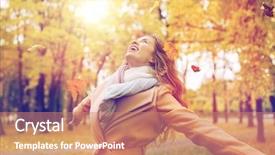  Presentation with beautiful reof christmas season - Presentation theme having season and people concept - beautiful background and a coral colored foreground