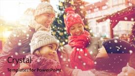  Presentation with kittens christmas holiday red christmas - Presentation theme having season and people concept - happy background and a coral colored foreground