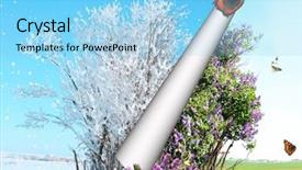  Presentation with change - Amazing PPT layouts having season change from winter backdrop and a light blue colored foreground