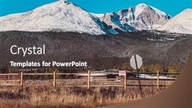  Presentation with changing season - PPT theme with season changing first snow on roof rocky mountains colorado usa background and a tawny brown colored foreground
