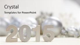  Presentation with new year - Theme featuring season greetings 2015 - new year concept background and a white colored foreground