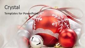  Presentation with new year - Beautiful presentation theme featuring season greetings 2015 - new year concept backdrop and a light gray colored foreground